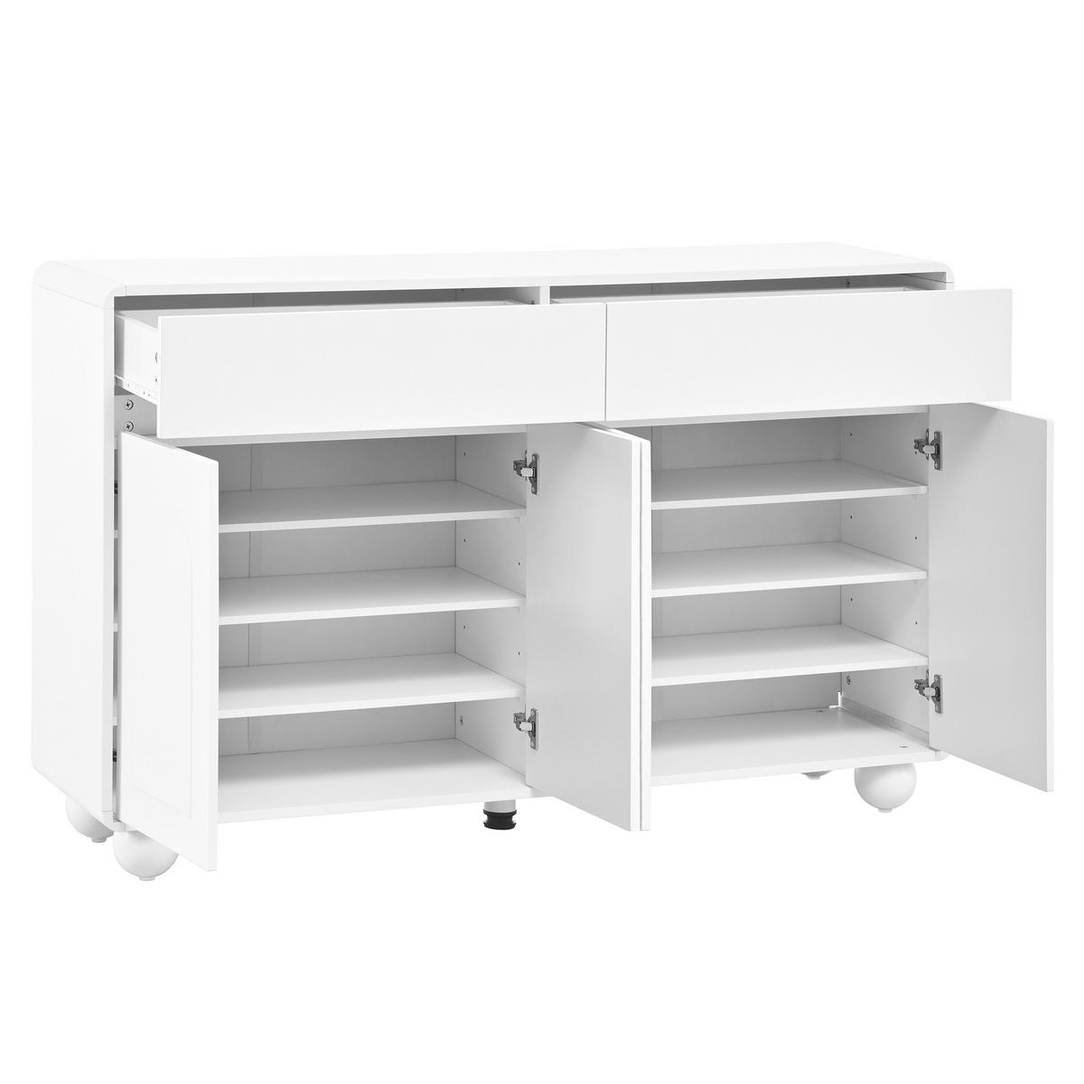 SIDEBOARD Weiß 140/38/89 cm - Weiß, Holzwerkstoff (140/89/38cm) - PANGIVO