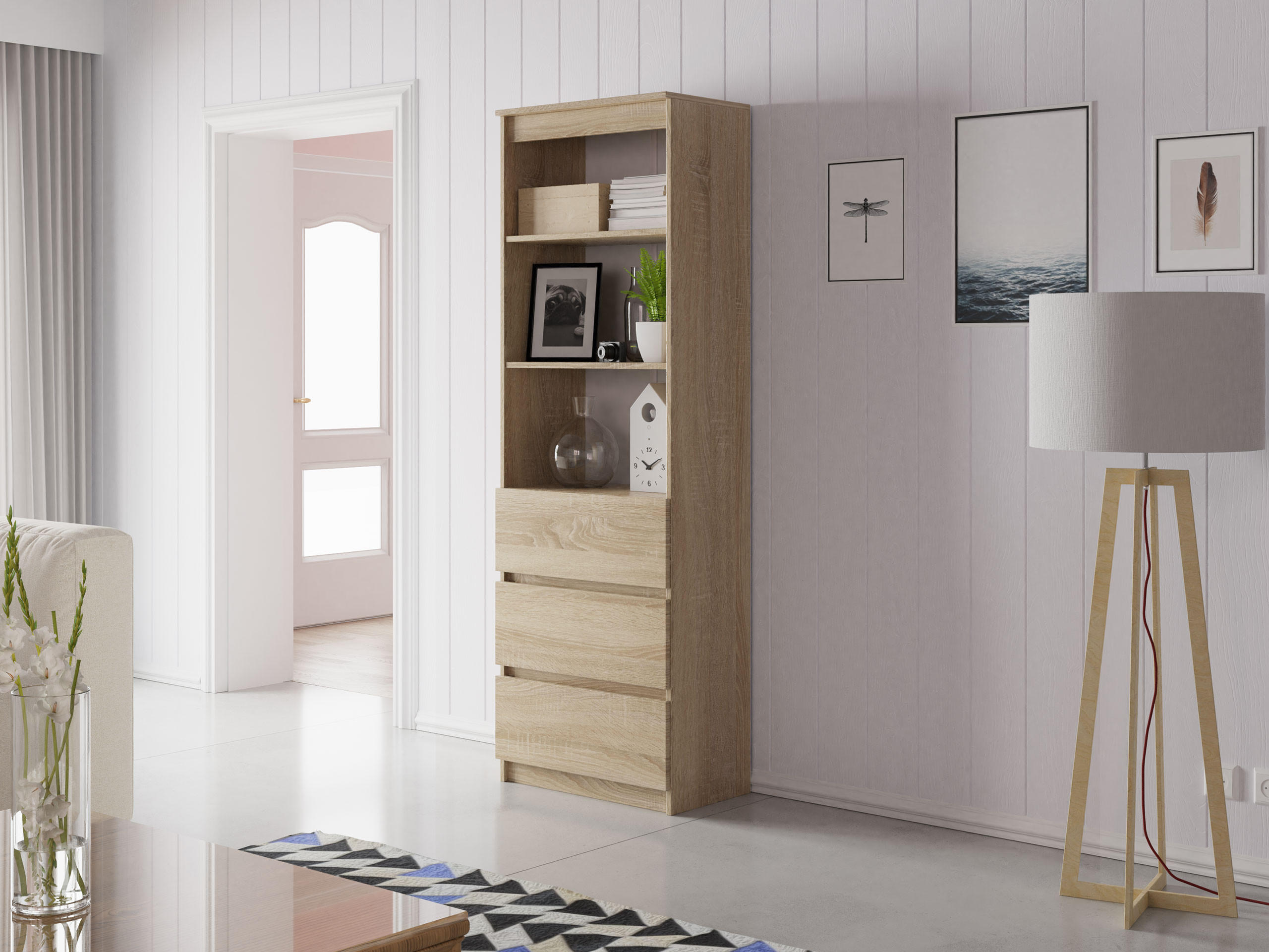 BÜCHERREGAL Office RS - Sonoma Eiche, Holzwerkstoff (60/180/35cm) - MIRJAN24