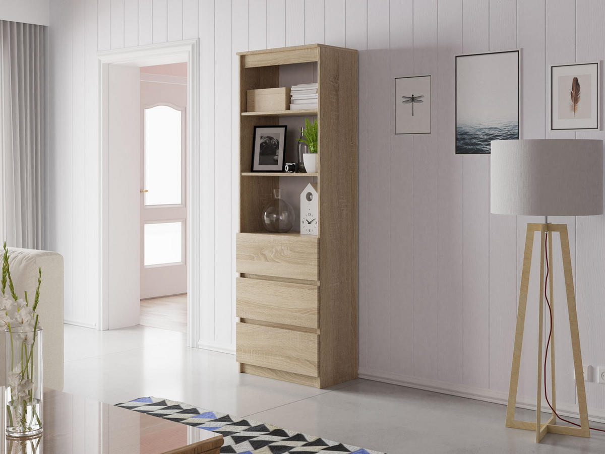 BÜCHERREGAL Office RS - Sonoma Eiche, Holzwerkstoff (60/180/35cm) - MIRJAN24