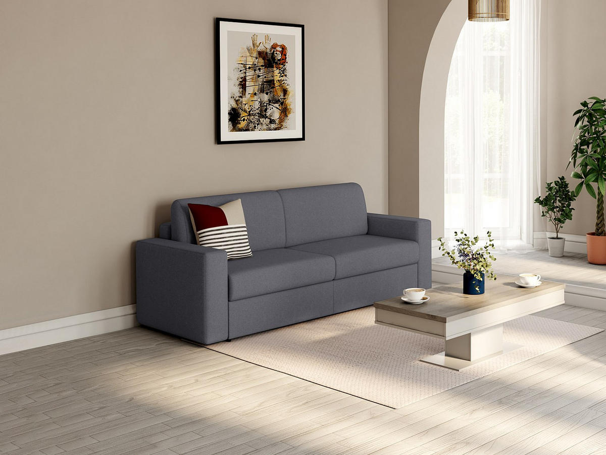 SCHLAFSOFA - 3 Personen - stoff - anthrazitgrau Coglio - Anthrazit, Textil (223/85/223cm) - Vente-Unique