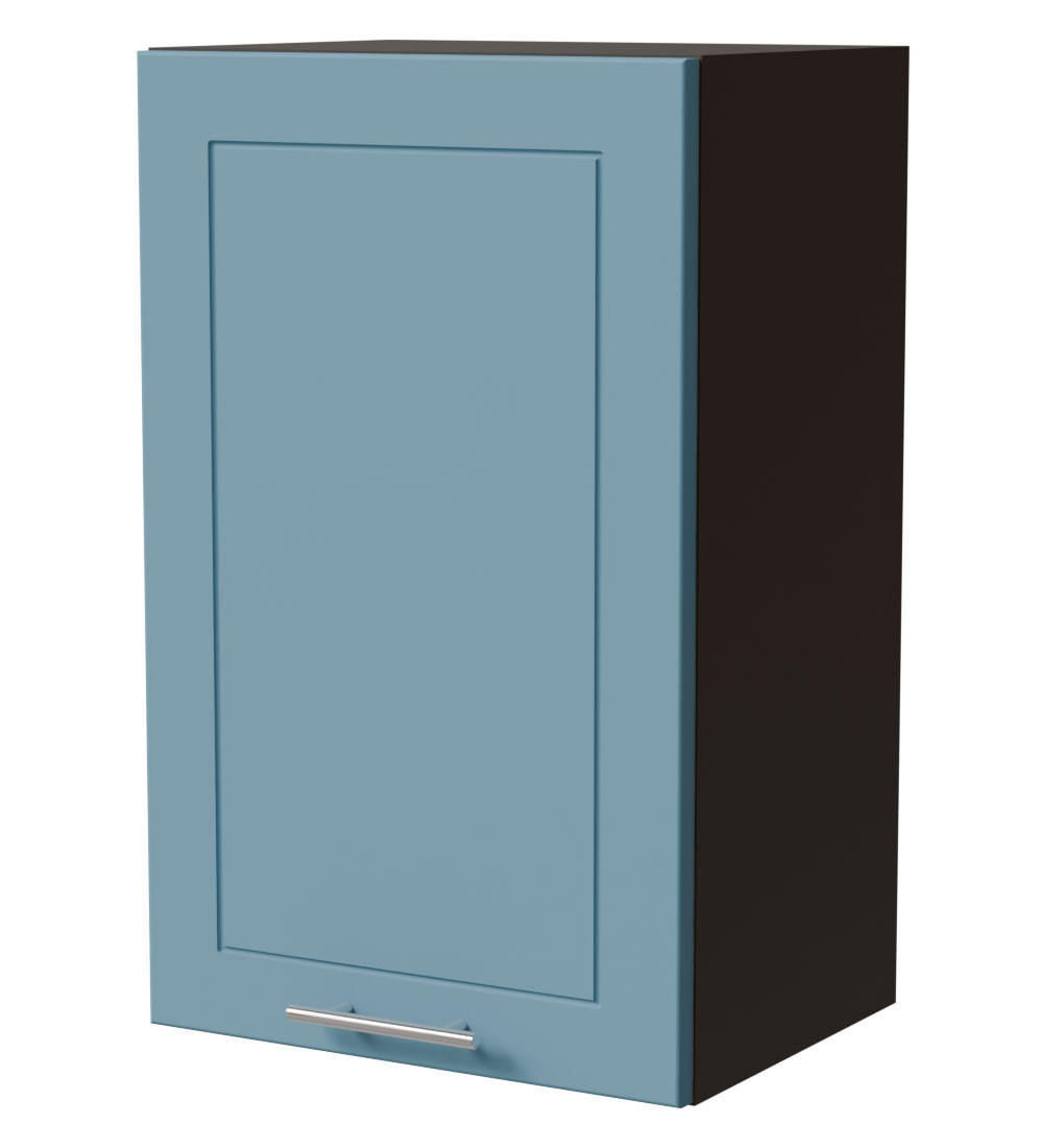 HÄNGESCHRANK Bari W2/45 RAL 5024 pastellblau (K5) / Lava Matt 45 / 32,5 / 72cm - Blau/Dunkelgrau, Holz/Holzwerkstoff (45/72/32.5cm) - Feldmann-Wohnen