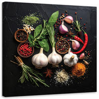 LEINWANDBILD Essen & Trinken 50x50cm - Multicolor, Textil (50/50cm) - Feeby