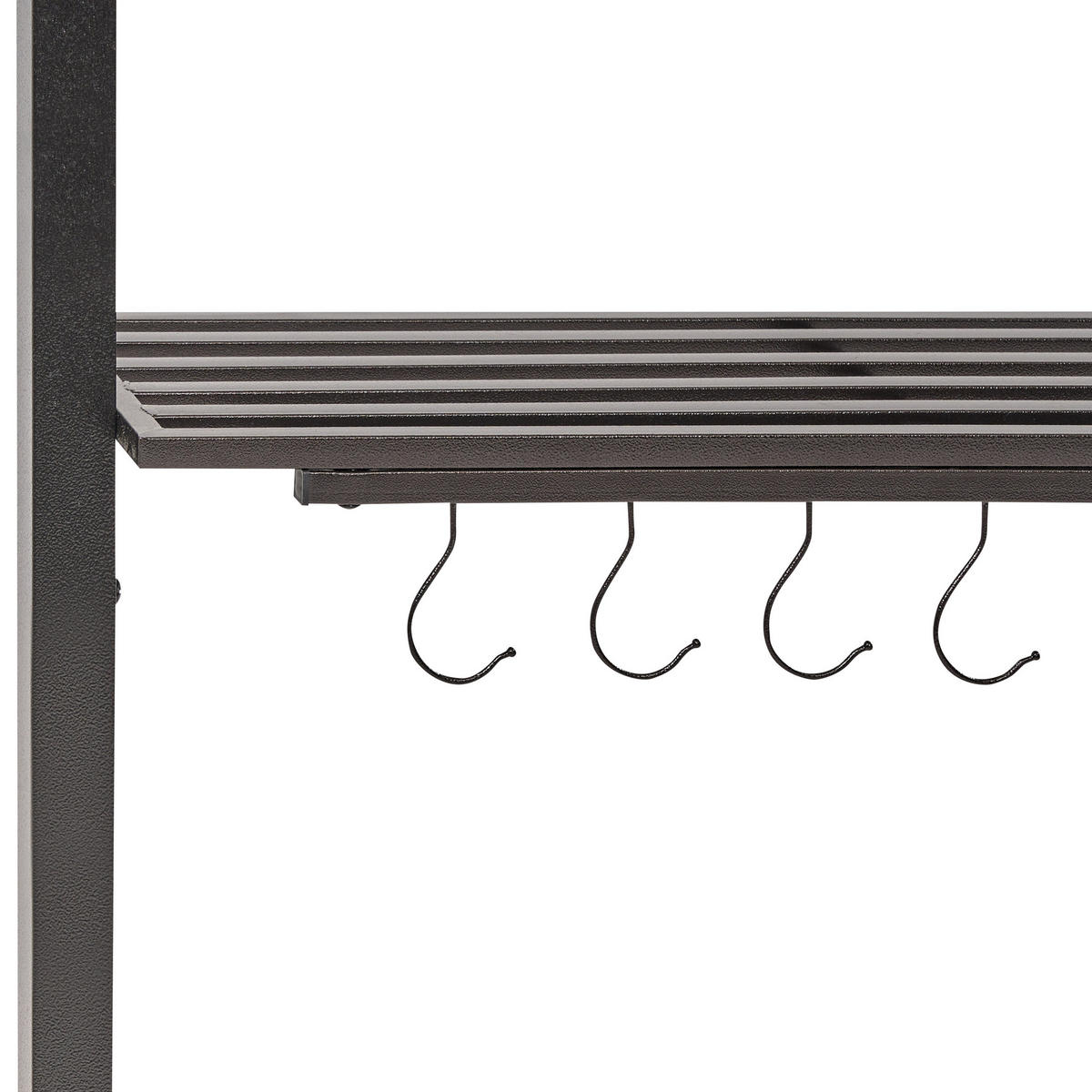 PAVILLON Stahl beige 240/148 cm Naro - Beige/Schwarz, Metall (240/245/148cm) - Beliani