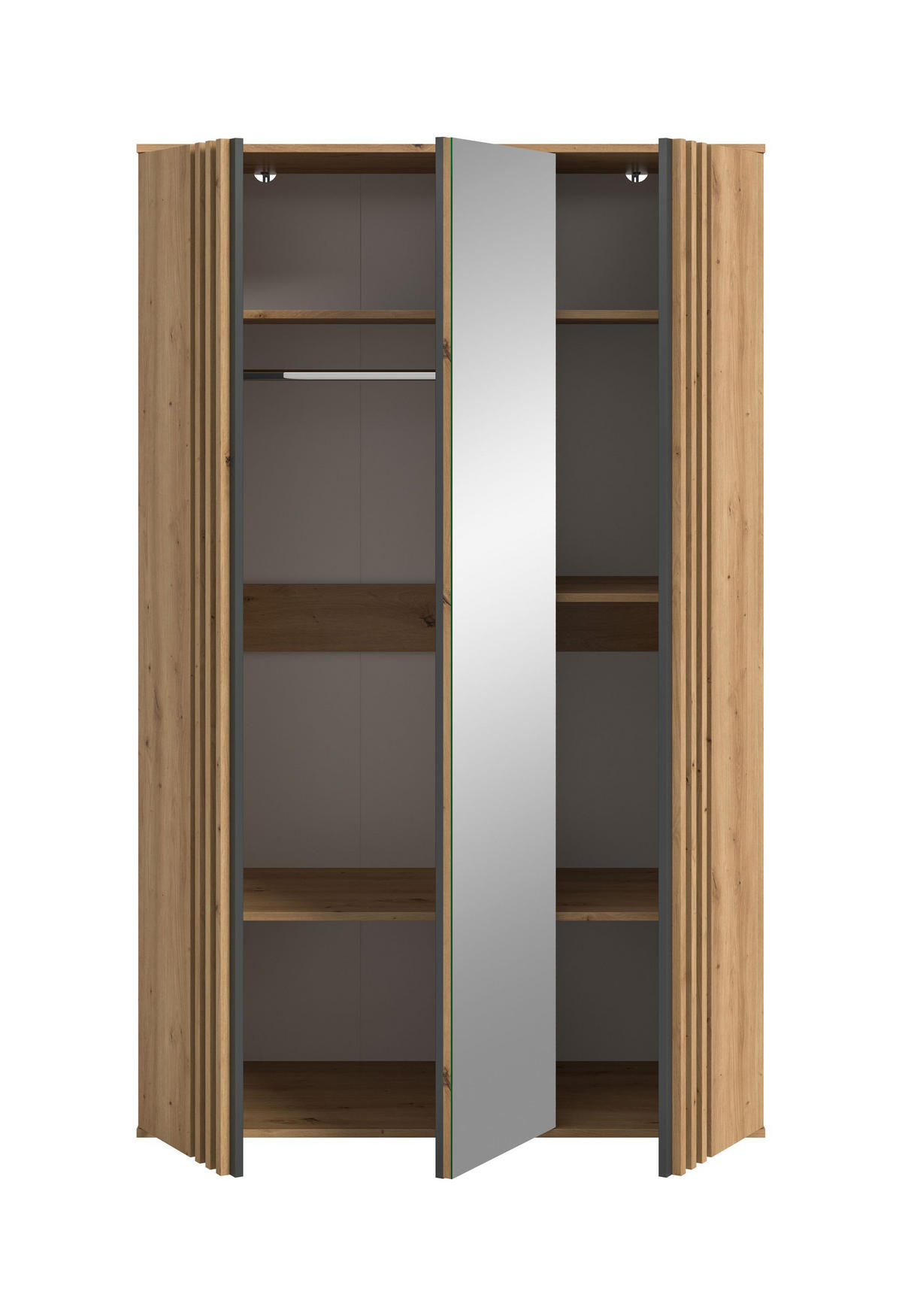 KLEIDERSCHRANK 3-türig TOFTA (B/H/T: ca. 120/192/56 cm) in Artisan Eiche Nachbildung/Artisan Eiche Nachbildung - Eiche Artisan, Holzwerkstoff (120/192/56cm)