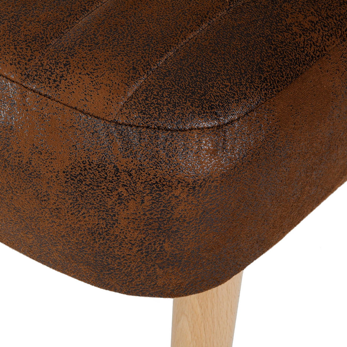 SESSEL - Antiklederlook - Braun - Braun, Textil (68/80/71cm) - home24