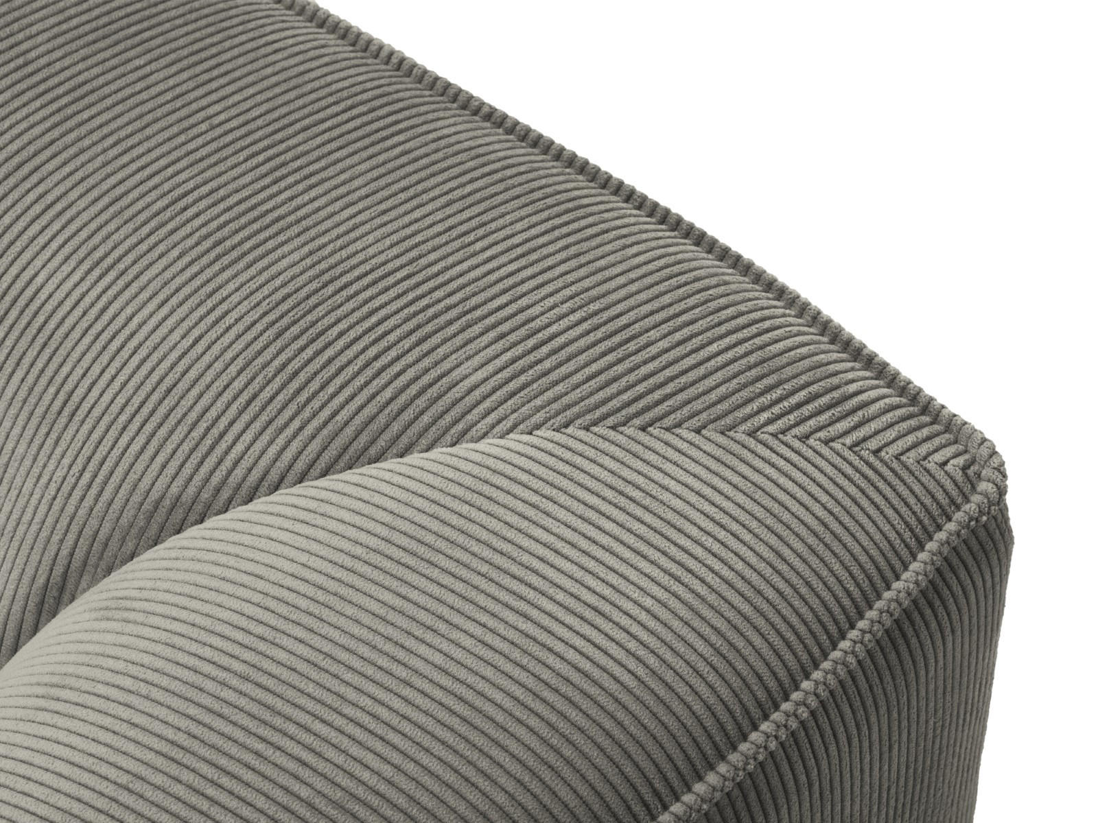 CHAISELONGUE rechts Ruby aus Cord hellgrau - Hellgrau, Textil (93/69/180cm) - Micadoni