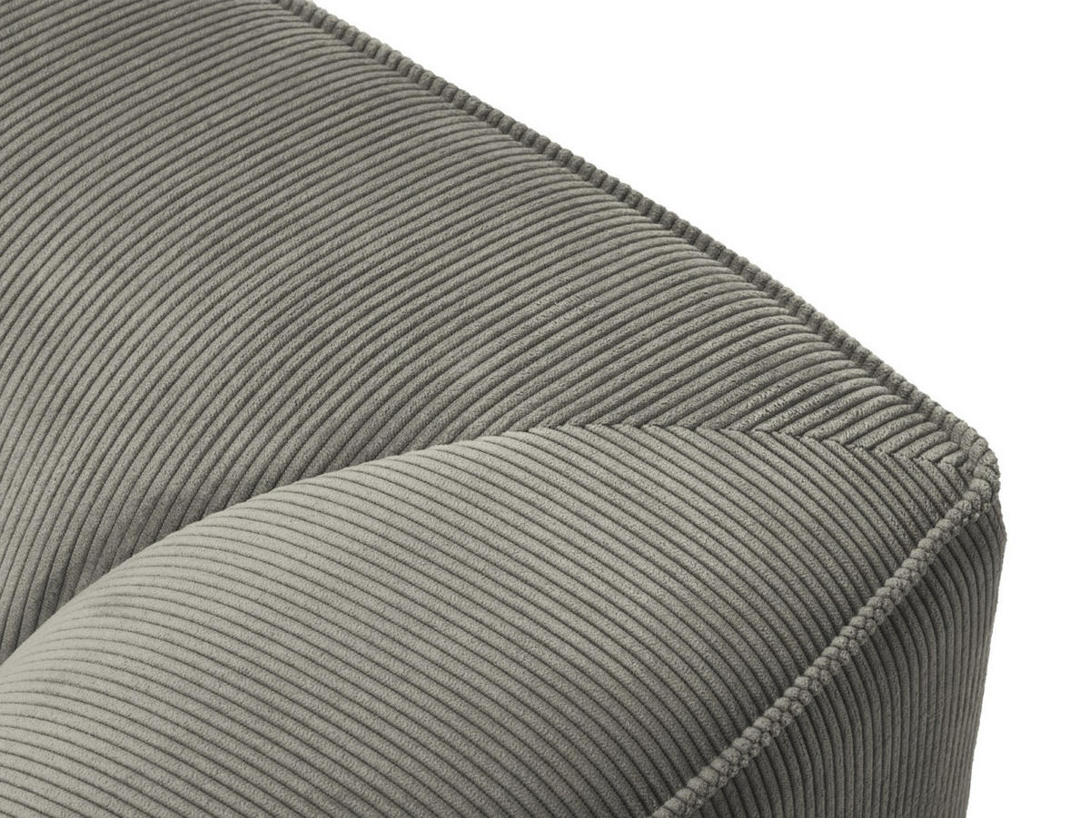 CHAISELONGUE rechts Ruby aus Cord hellgrau - Hellgrau, Textil (93/69/180cm) - Micadoni
