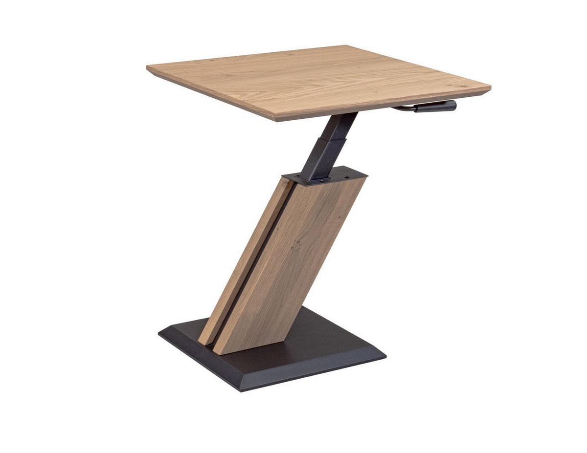 BEISTELLTISCH Celia 50x50x44 höhenverstellbar Wildeiche Bianco - Wildeiche, Holz (50/50/44cm) - 58aufmkessel