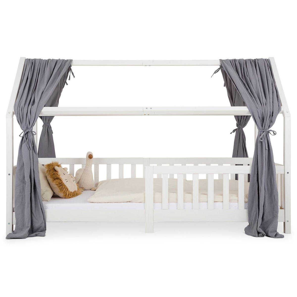 HAUSBETT-HIMMEL NENA grau - Grau, Textil - IDIMEX