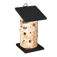 MARIENKÄFERHAUS - Hellbraun, Holz (12/20.5/12cm) - Relaxdays