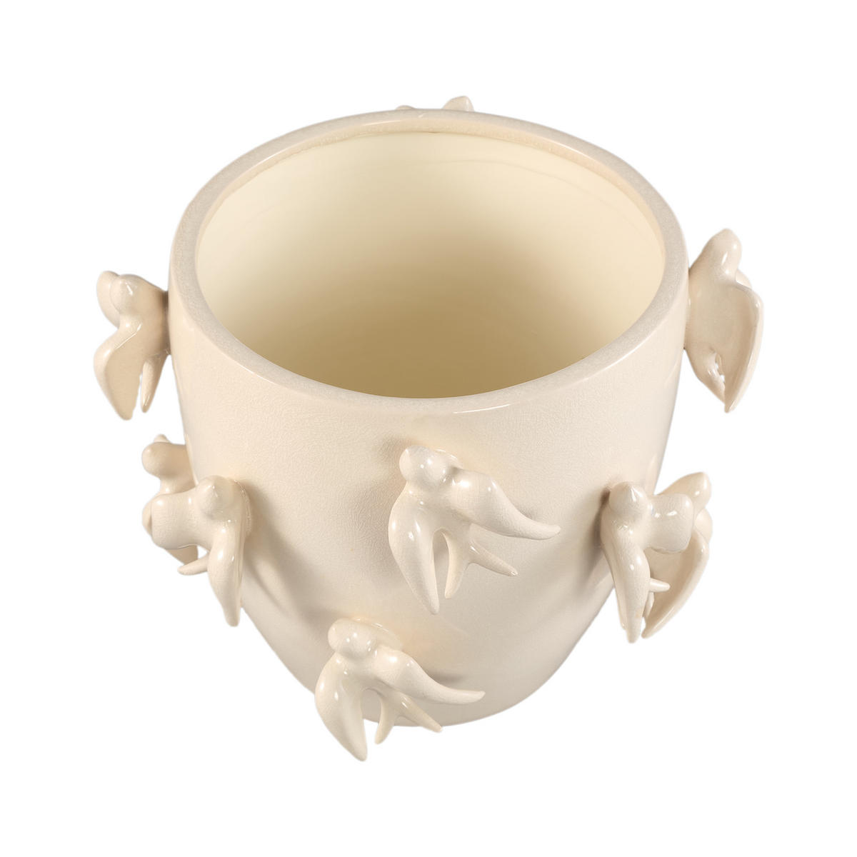 TOPF Emmelyn Weiß 30/30/22cm - Weiß, Keramik (22cm) - PTMD Collection