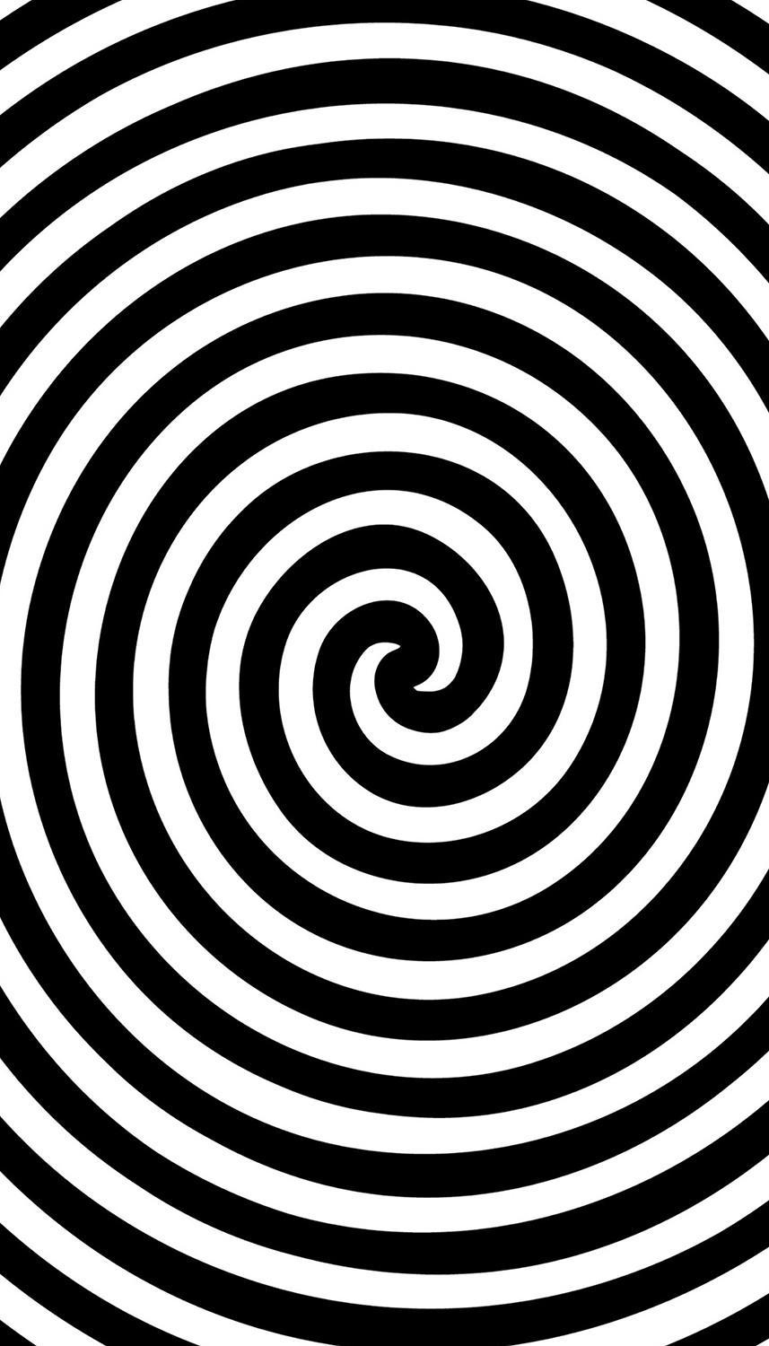 VERDUNKELUNGSROLLO 80x140 cm Hypnotisierender Kreis - Schwarz, Textil (80/140cm) - TULUP