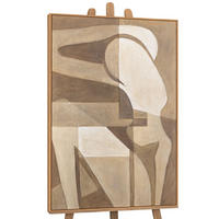 GEMÄLDE Abstrakte Zärtlichkeit Schattenfugenrahmen Eichefarben 140x100 cm - Eichefarben, Holz (140/100cm) - YS-art gallery