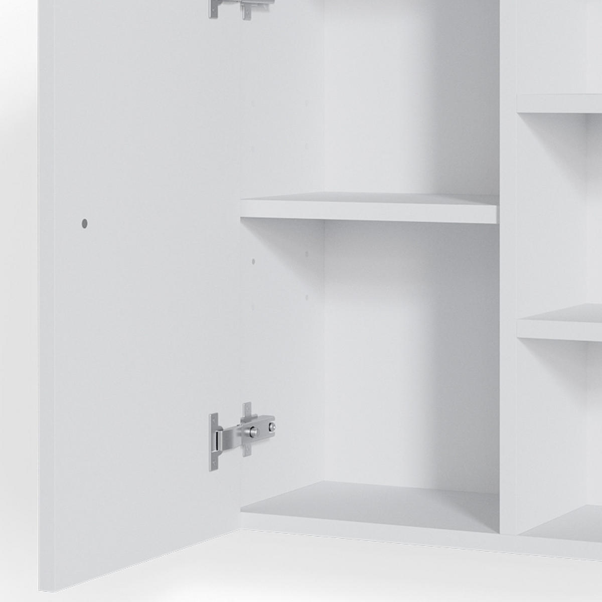BADSCHRANK Fynn Weiß 47.2 x 59.2 cm - Weiß, Holzwerkstoff (47.2/59.2/21cm) - Vicco