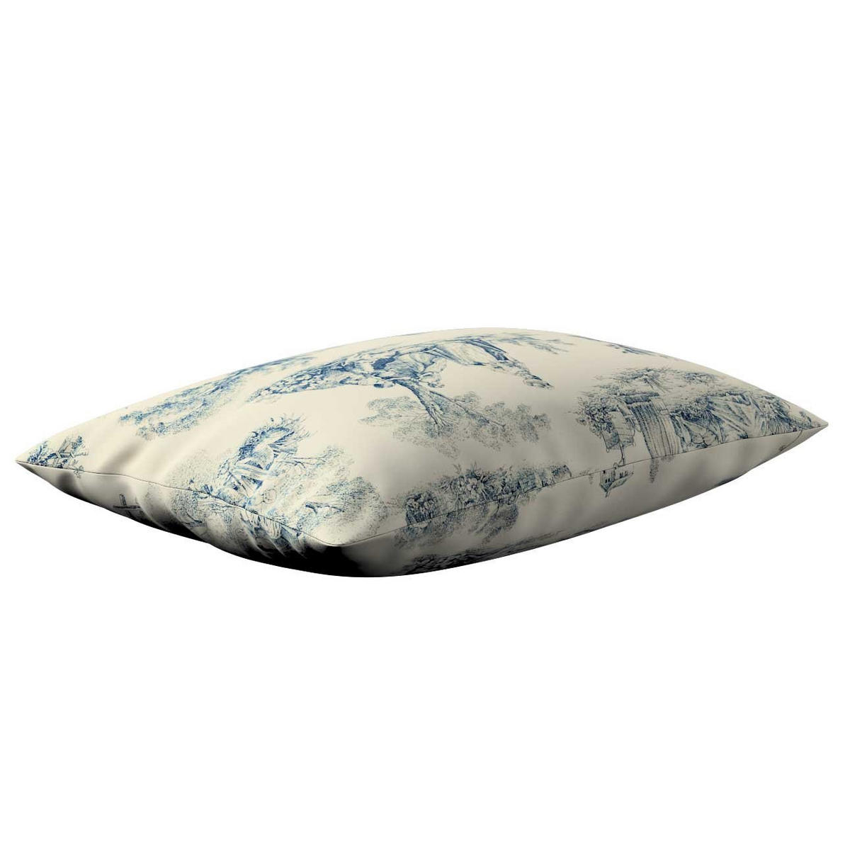KISSENHÜLLE Avinon blau, 60x40cm - Blau, Textil (60/40cm) - Dekoria