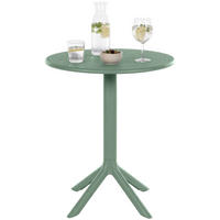 GARTENTISCH rund Ø60 cm Kunststoff Oliv - Olivgrün, Kunststoff (60/60/76cm) - CLP