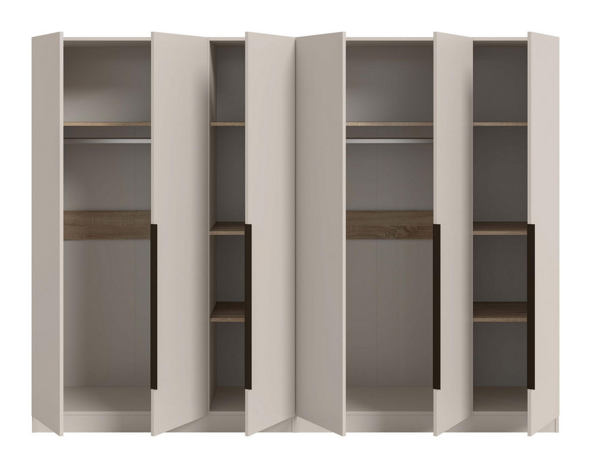 KLEIDERSCHRANKKOMBINATION KOPENHAGEN (B/H/T: ca. 240/181/52 cm) in Kaschmir/Kaschmir - Kaschmir, Holz (240/181/52cm)