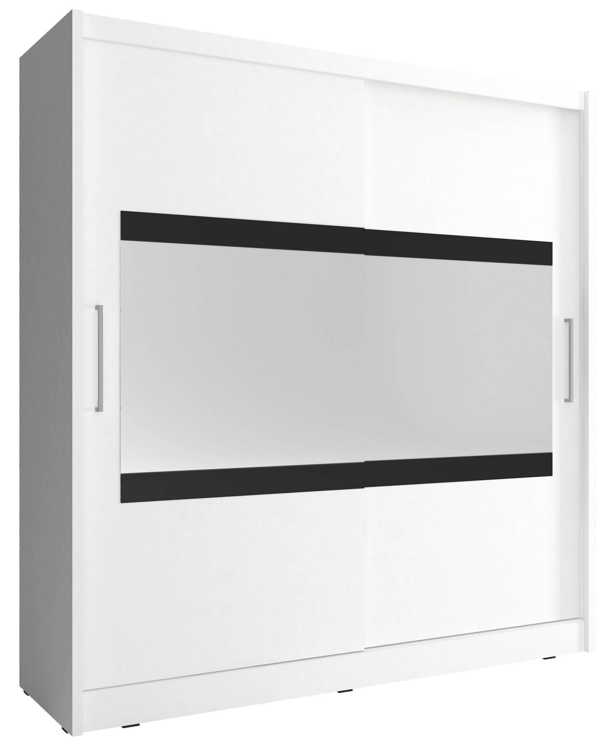 Feldmann-Wohnen Schiebetürenschrank Weiß 180x200x62 cm