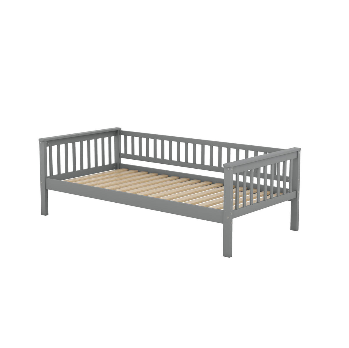 ETAGENBETT 90/200 cm aus Kiefer mit 2 Schubladen und Umbaufunktion Grau - Grau, Holz (90/200cm) - Modenvie