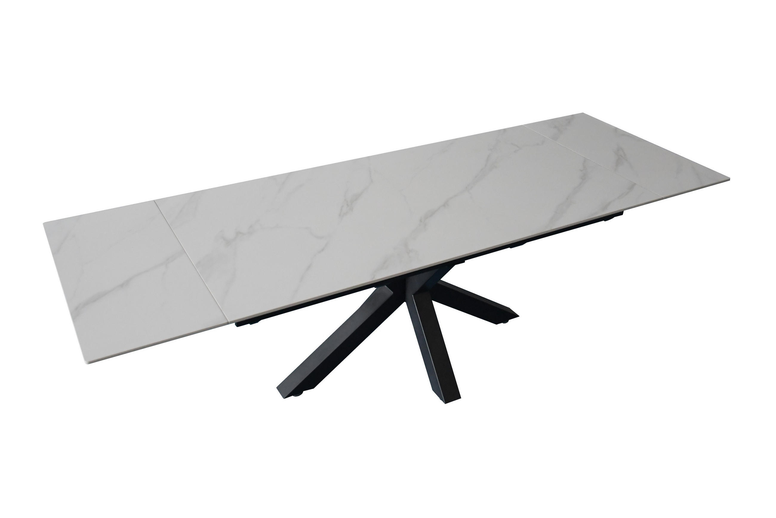 ESSTISCH MIMO - Schwarz/Weiß, Keramik (90/180/76cm) - SAM