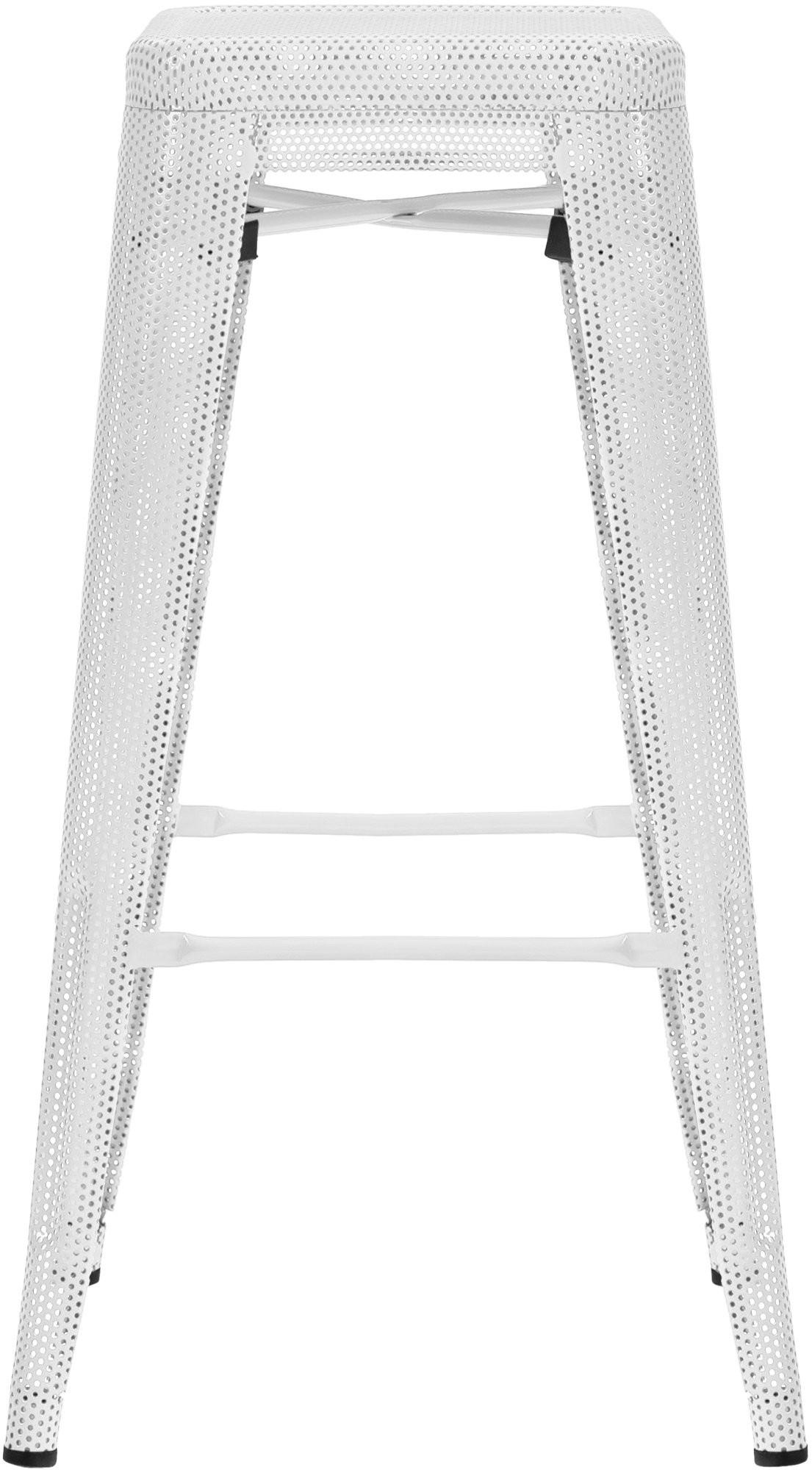 BARHOCKER Metall weiß - Weiß, Metall (43/77/43cm) - CLP