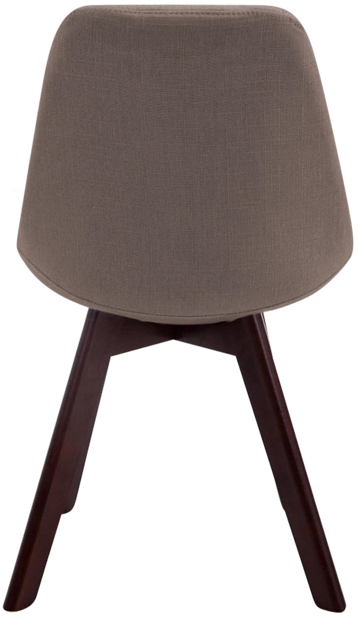 STUHL Stoff taupe - Taupe/Walnussfarben, Holz/Textil (48/84/55cm) - CLP