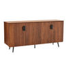 SIDEBOARD 160 cm, dunkles Holz - Braun, Holz (40/75/160cm) - Oviala