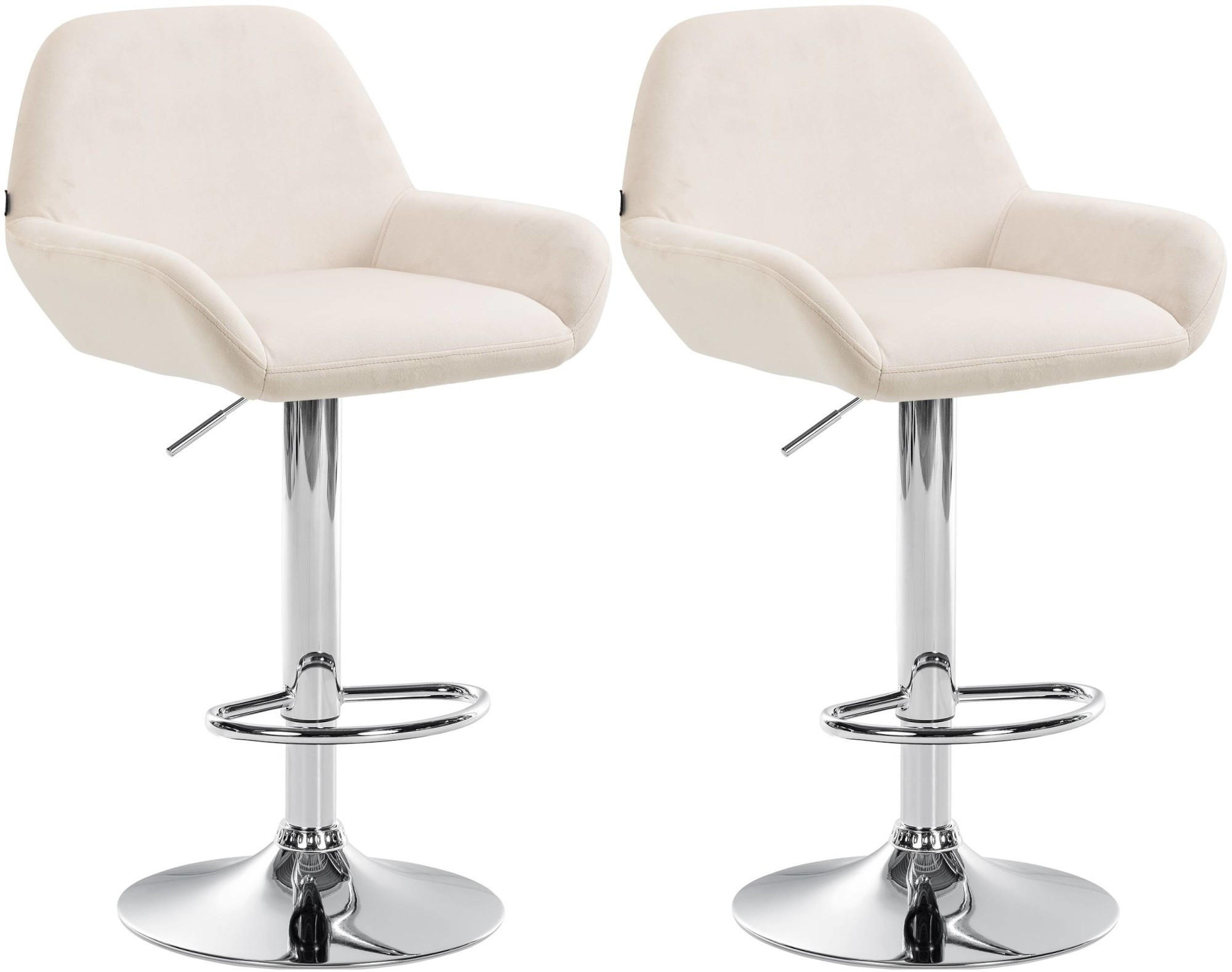 BARHOCKER Braga Set 2-teilig 89-109x51x52 cm Creme - Creme, Textil (51/89/52cm) - furnicato