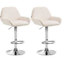 BARHOCKER Braga Set 2-teilig 89-109x51x52 cm Creme - Creme, Textil (51/89/52cm) - furnicato