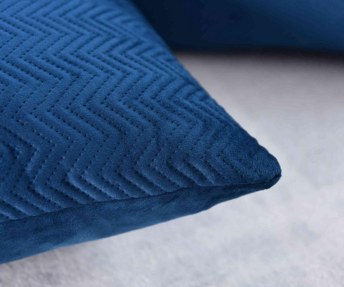 DEKOKISSEN Greta 45x45 cm Blau - Blau, Textil (45/45cm)