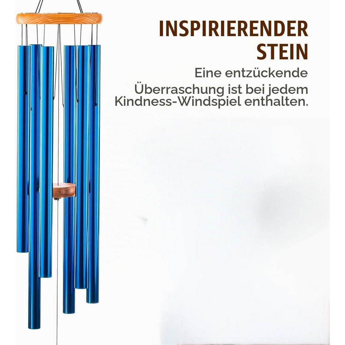 WINDSPIEL Aluminium 6 Metallröhren 125 cm Blau - Blau, Metall (125/10/10cm)