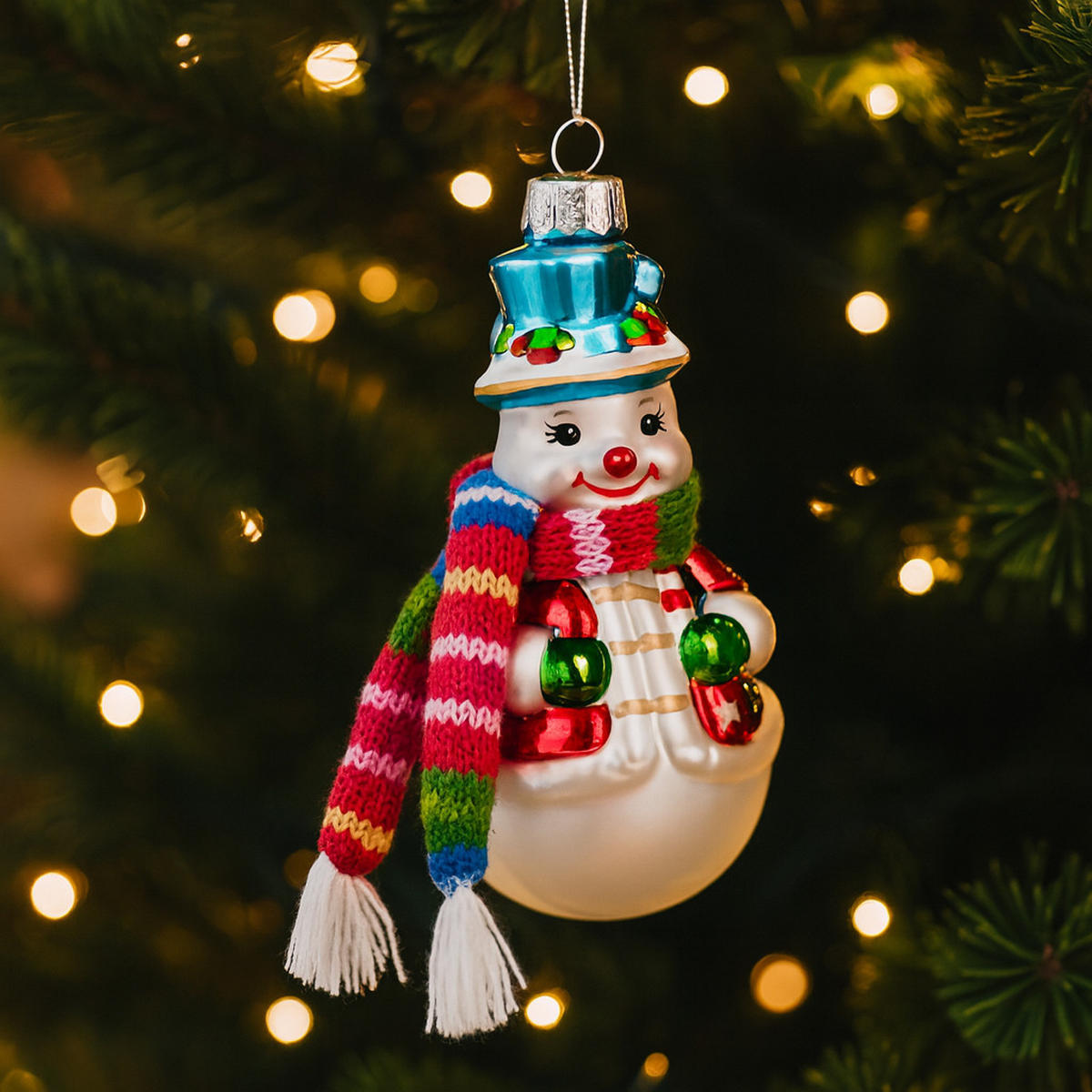 GLASKUGEL Lumiko, Mehrfarbig, 7 x 7 x 13 cm, Dekorative Weihnachtsdeko - Multicolor, Glas (7/7/13cm) - home&you