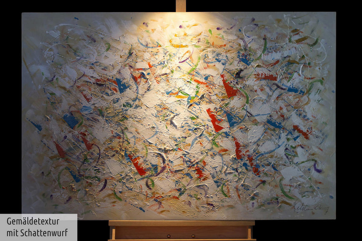 ACRYLBILD HANDGEMALT 120/80 cm - Beige/Multicolor, Holz/Textil (120/80cm) - KUNSTLOFT