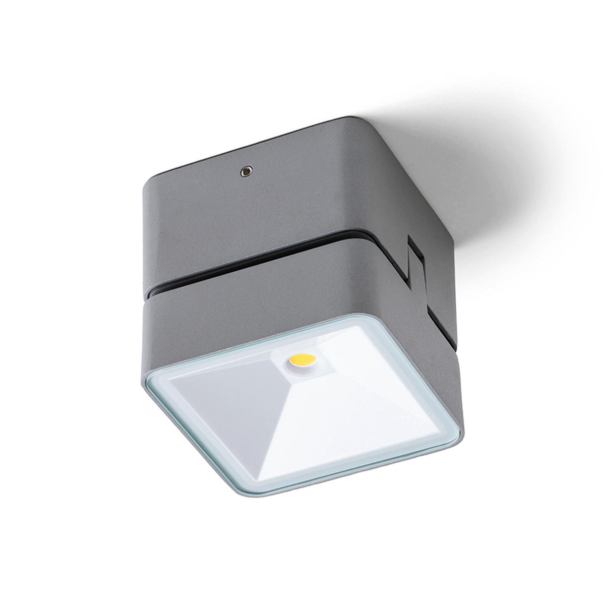AUSSENLEUCHTE FLAVIO SQ Lichtgrau 6 W IP54 - Grau, Metall (9/9/85cm) - Rendl