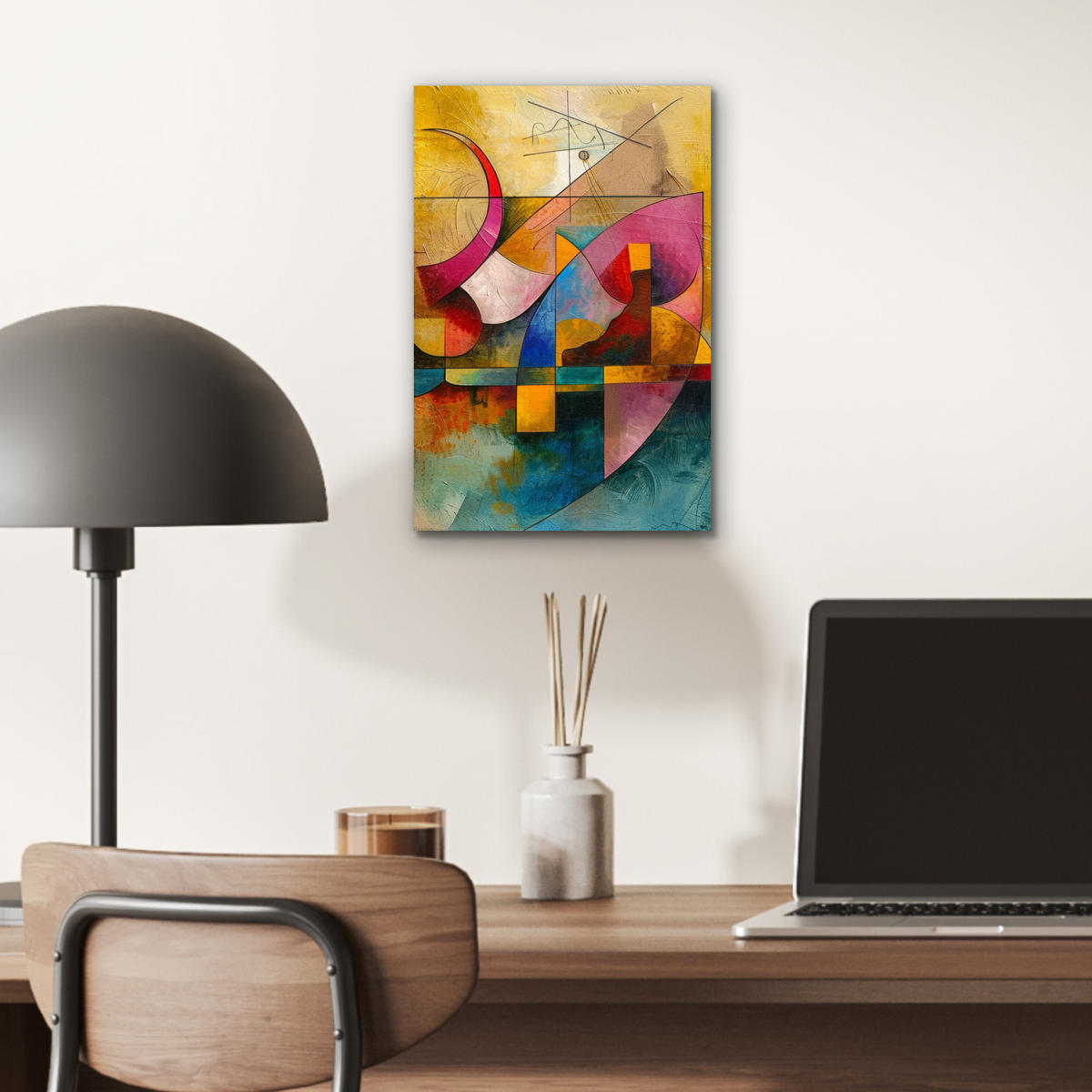 KOVOVÝ OBRAZ Umenie - abstraktné - moderné 20x30 cm - žltá, kov (20/30cm) - MuchoWow