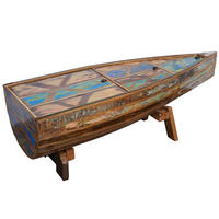 COUCHTISCH Altholz 155x52x45 mehrfarbig lackiert NATURE OF SPIRIT #106 - Multicolor, Holz (155/52/45cm) - Massivmoebel24