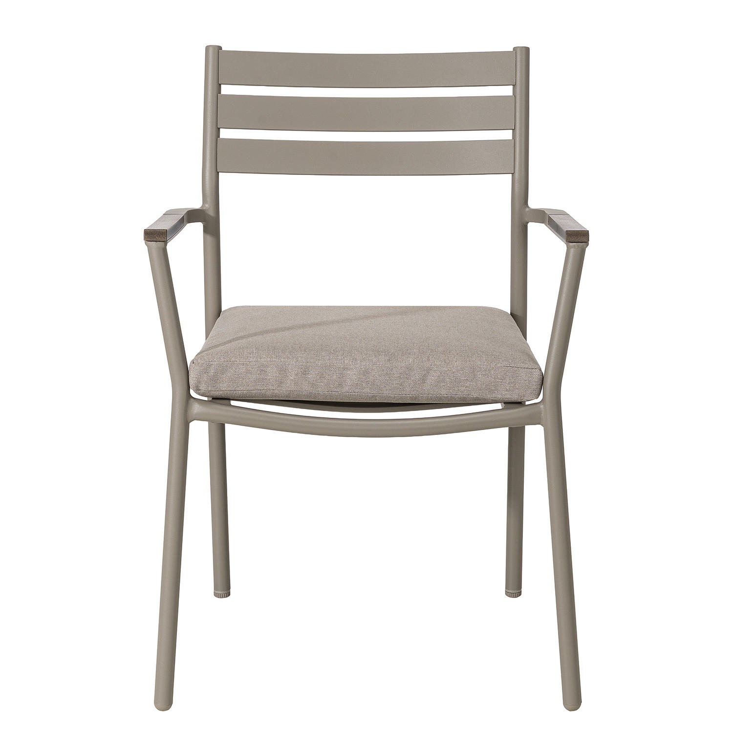 GARTENSTUHL - Aluminium / Polyester - Grau - 2er-Set - Grau, Holzwerkstoff/Textil (58/82/60cm) - home24