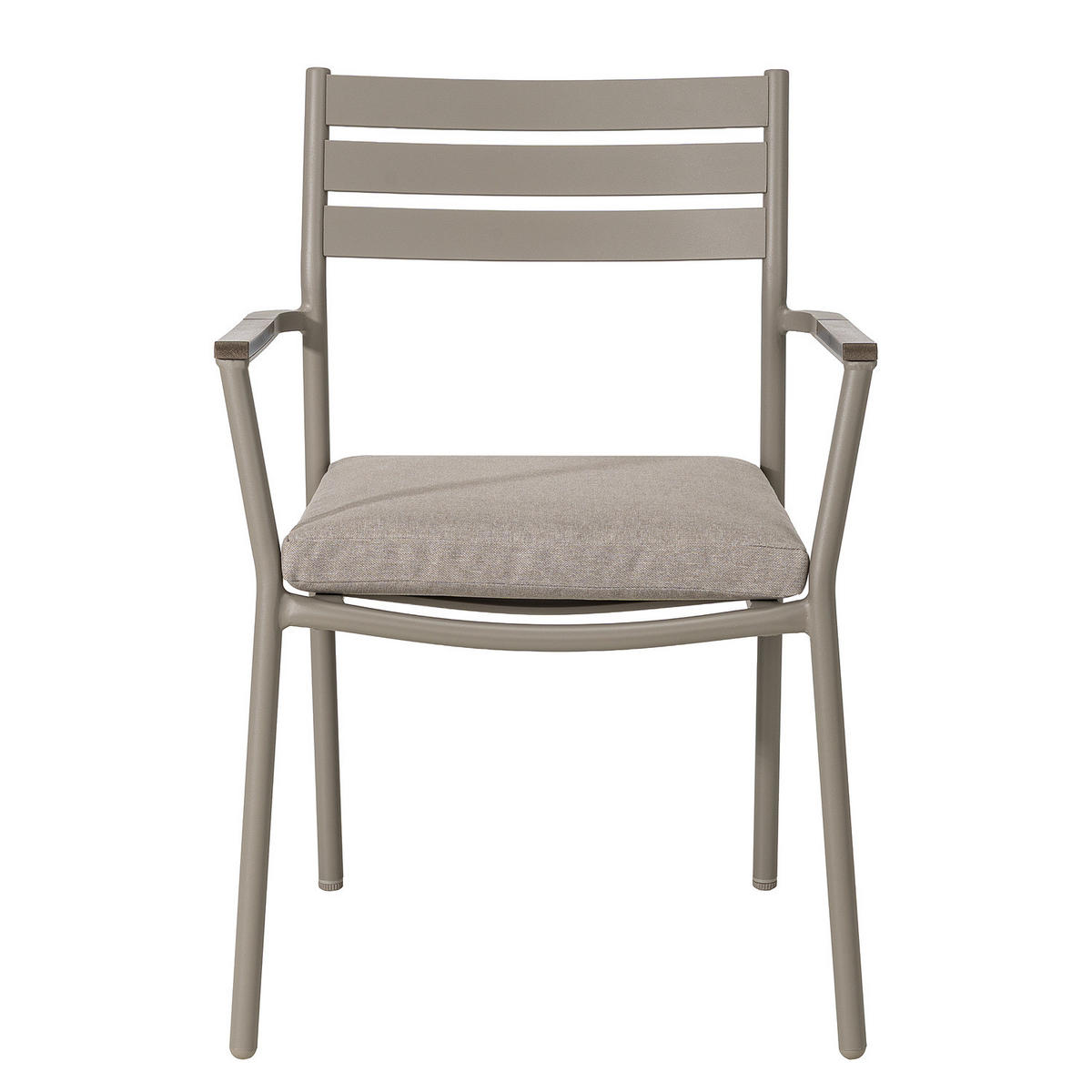 GARTENSTUHL - Aluminium / Polyester - Grau - 2er-Set - Grau, Holzwerkstoff/Textil (58/82/60cm) - home24