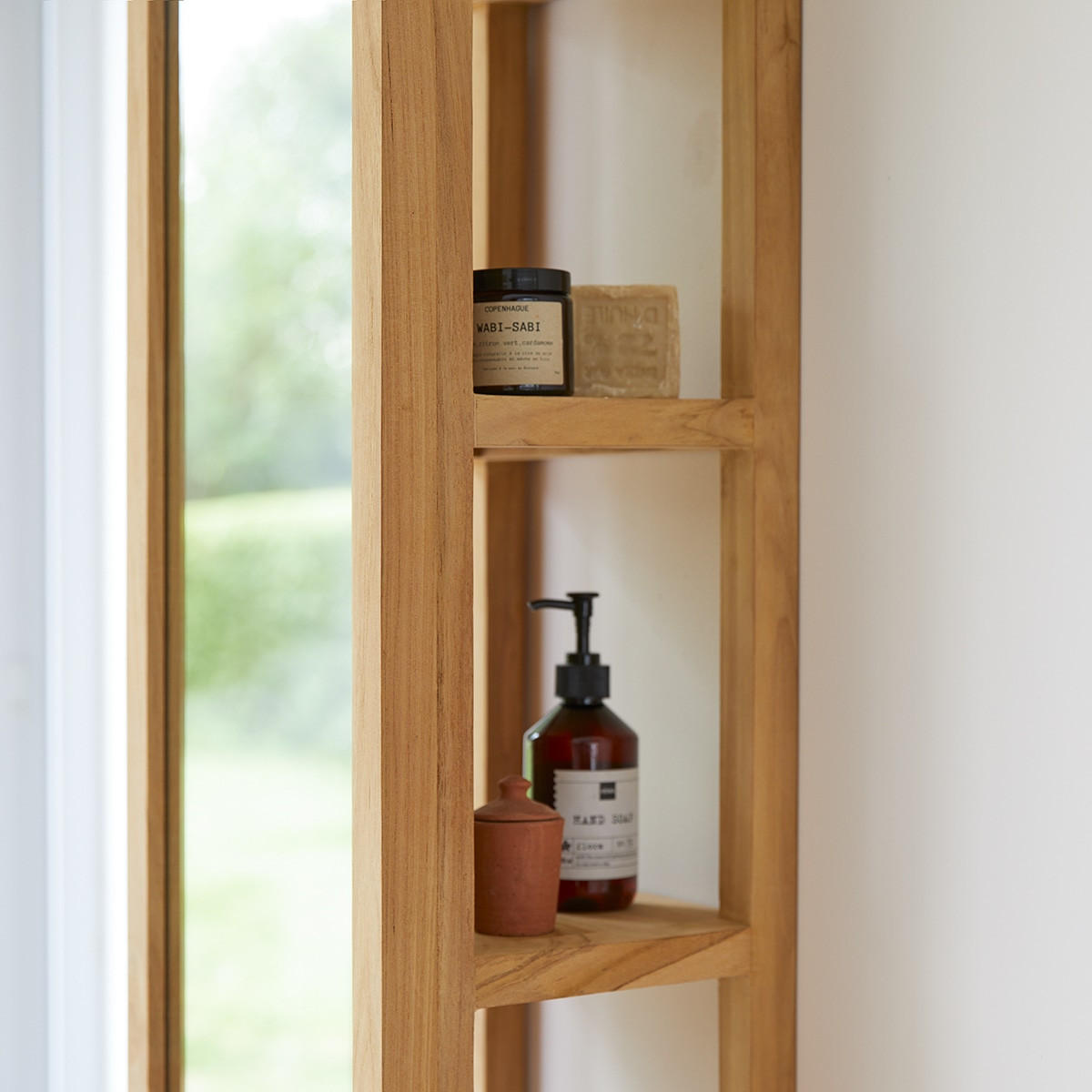 HOCHSCHRANK Twig Natur aus Teak - Naturfarben, Holz (30/170/25cm) - Tikamoon