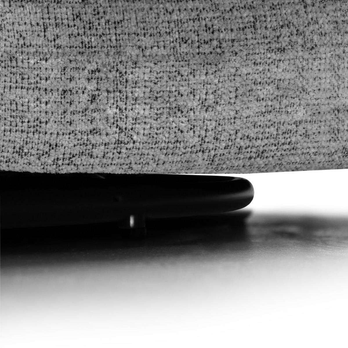 SESSEL Mao, Drehsessel mit runder Form, Silber, Chenille-Stoff - Silberfarben, Textil (99/82/91cm) - Beautysofa