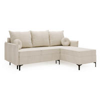 ECKSOFA Beige LEA L Cord Rechts - Beige, Textil (168/213cm) - Sepro Meble