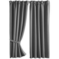 VORHANG 2ER SET NEWYORK HxB 160x140 cm Dunkelgrau - Dunkelgrau, Textil (140/160cm) - Gardinenbox