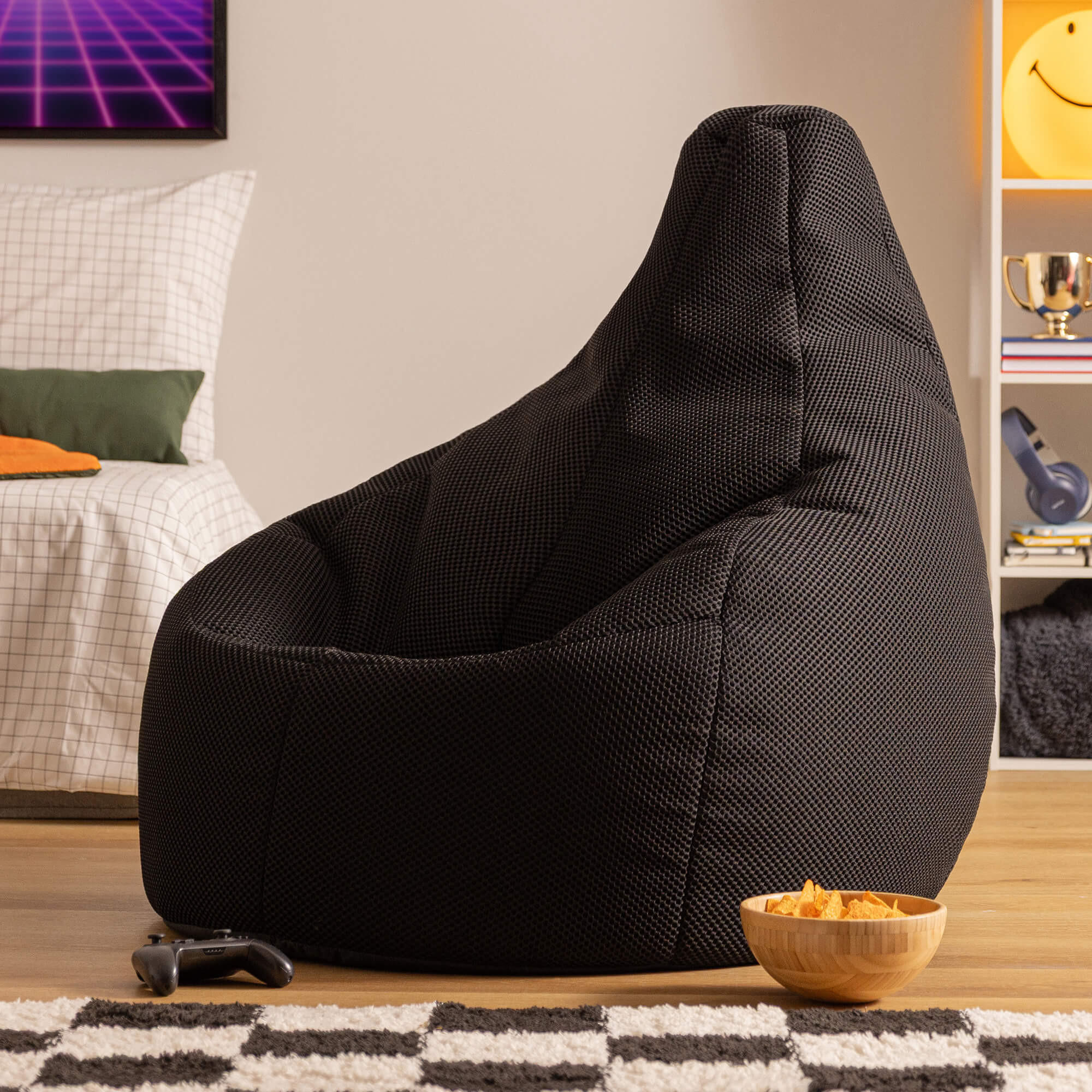 SITZSACK Dalton Techmesh Gaming XXL - Schwarz, Textil (94/85/92cm) - icon