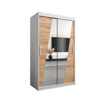 SCHWEBETÜRENSCHRANK 200/120/62 2-türig - Silberfarben/Eiche Artisan, Holz/Kunststoff (120/200/62cm) - Abiks Möbel