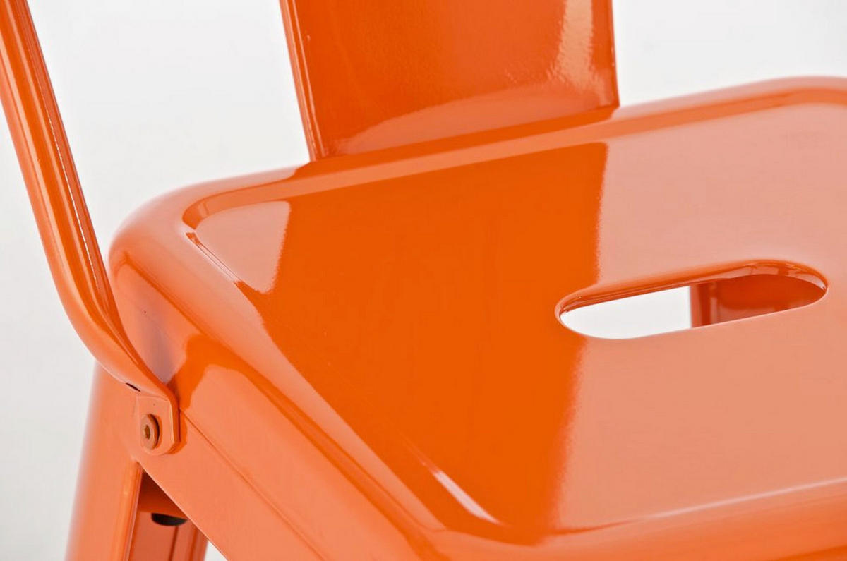 BARHOCKER Adnan, 2er Set, Orange - Orange, Metall (44/100/52cm) - TPFLiving