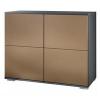 KOMMODE Rova Bronze Optik - Bronzefarben, Holzwerkstoff (92.5/75.5/35cm) - Vladon