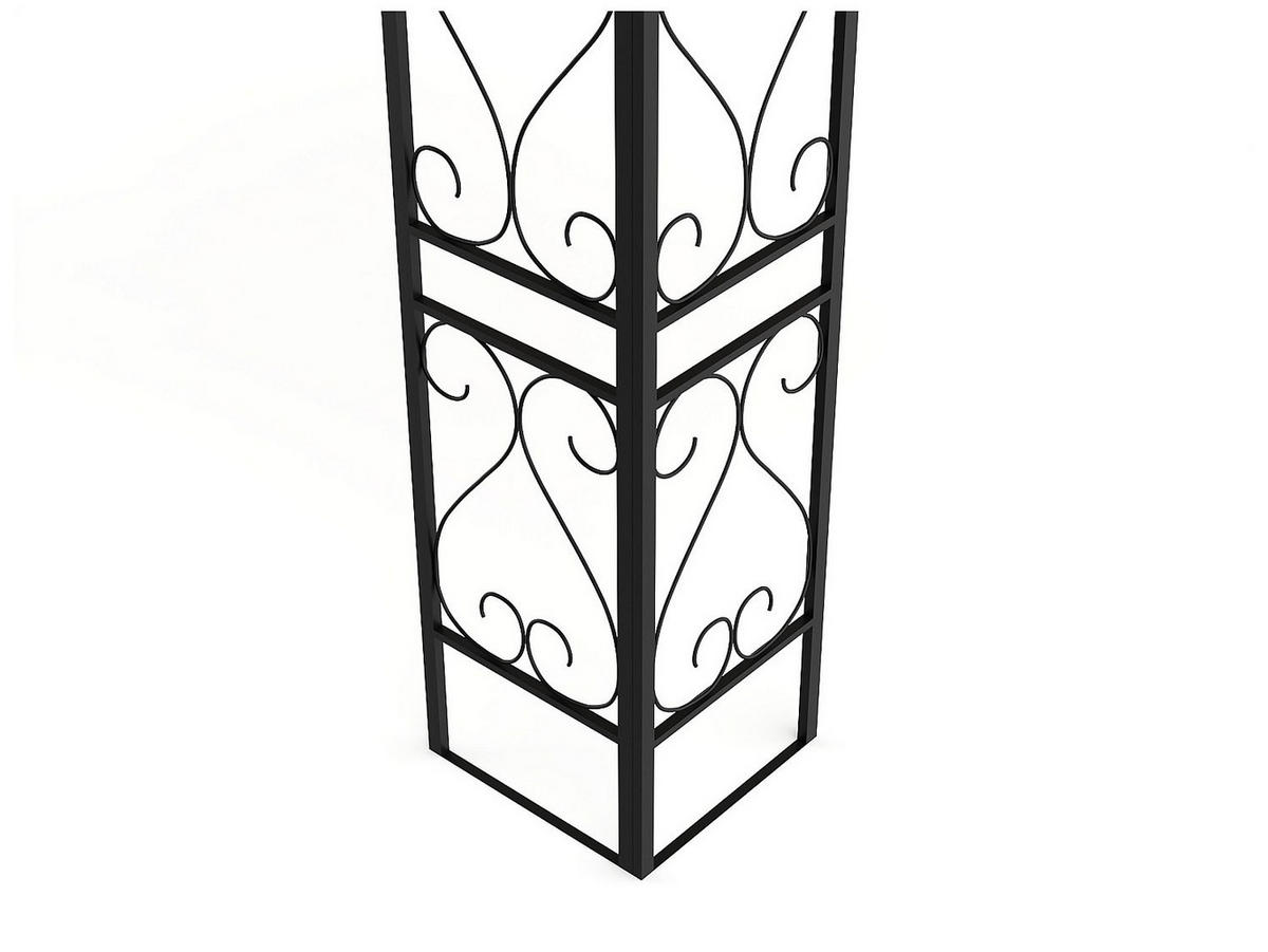 PERGOLA - 300cm x 300cm - Polyester - schwarz - FIDALA - Schwarz, Textil (300/260/300cm) - Vente-Unique