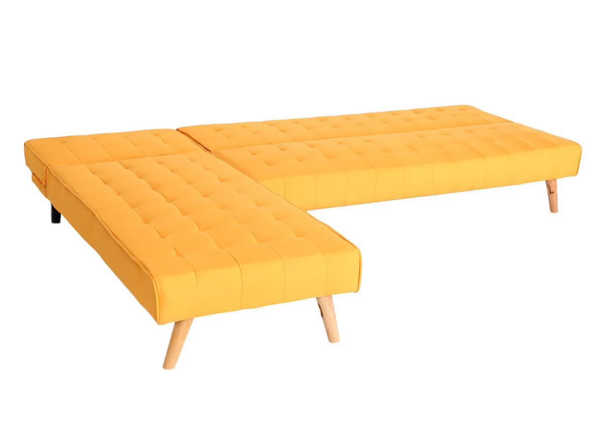 ECKSOFA Gelb - Gelb, Textil (256/176cm) - MCW