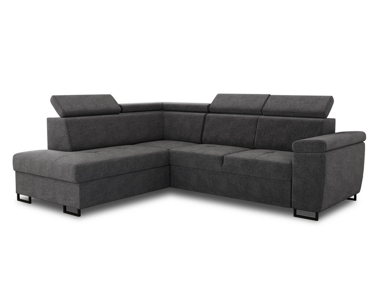 ECKSOFA Natan, Seite: Links - Grau, Holz/Textil (265/205cm) - Sofnet