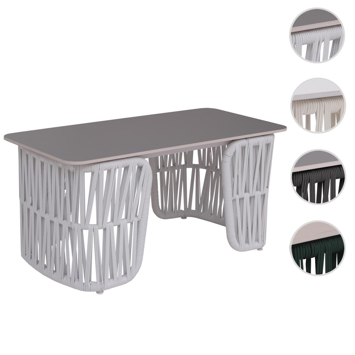 LOUNGETISCH eckig Hellgrau, Grau - Hellgrau/Grau, Metall (45/90/43cm) - MCW